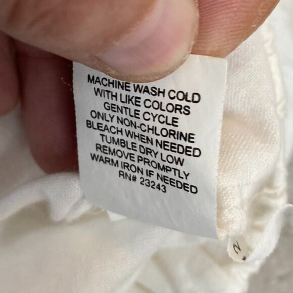 New York & Company White Hooded Jacket M Linen Cotton Blend Lightweight Casual - Picture 9 of 11